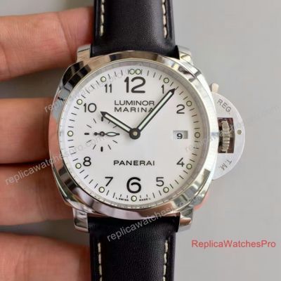 Replica Panerai PAM499 Q Luminor Watch Marina 1950 3 Days White Face 44mm